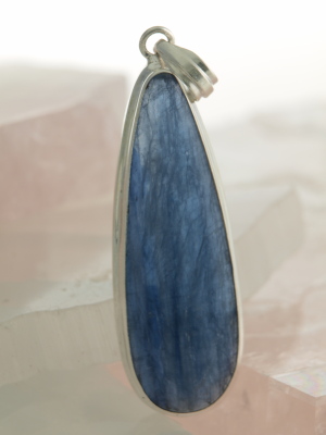 Blue Kyanite Pendant in Sterling Silver